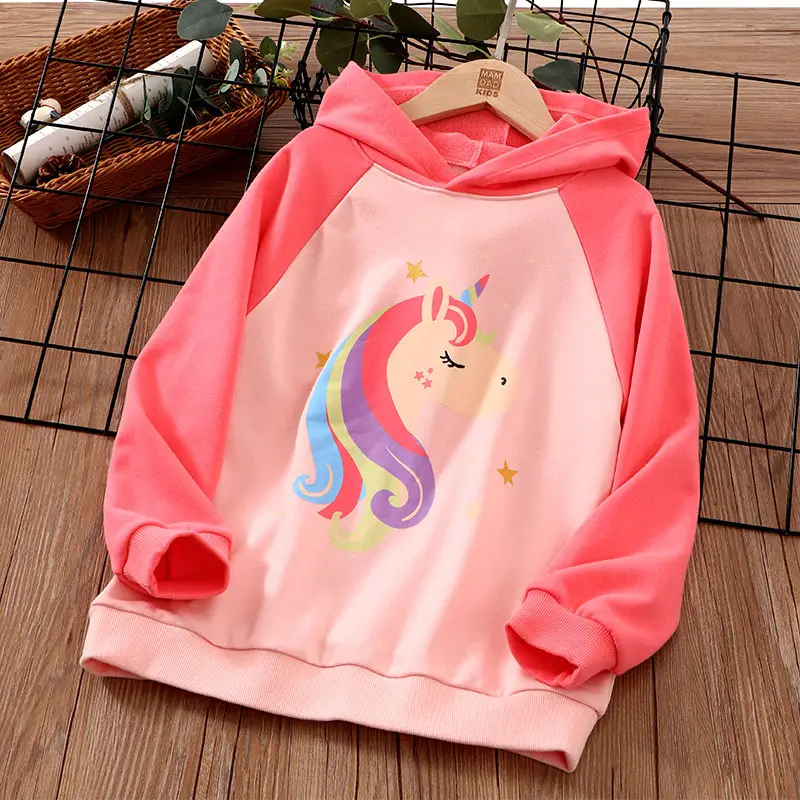 Girls' Cartoon Sweater Pink Korean Style - Image 2