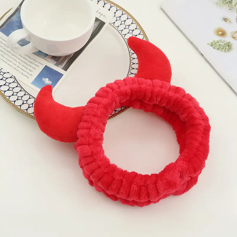 Cute Cartoon Animal Horn Hair Band Black White - Image 10