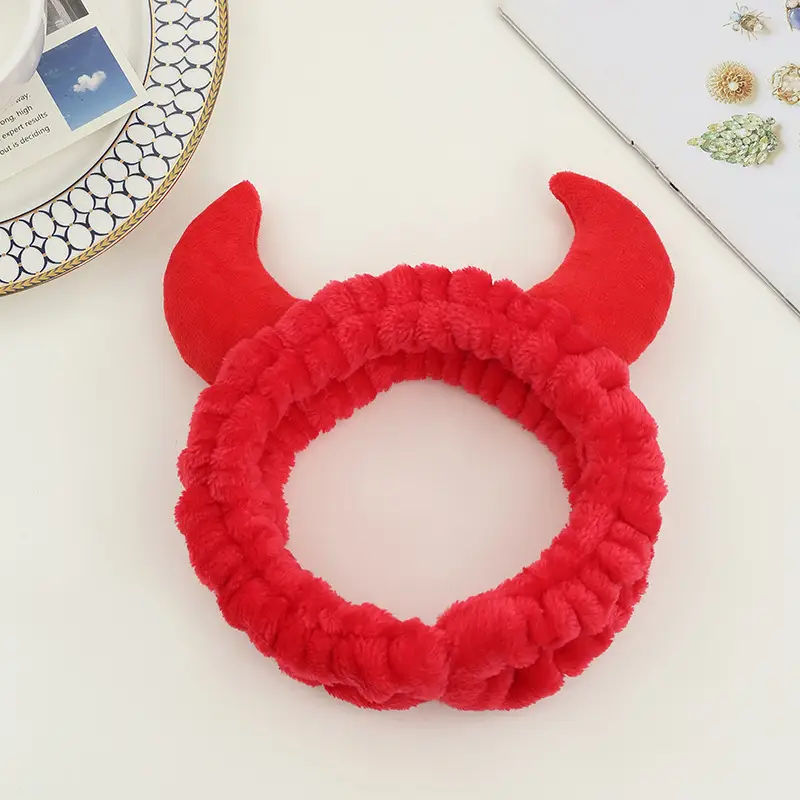 Cute Cartoon Animal Horn Hair Band Black White - Image 3
