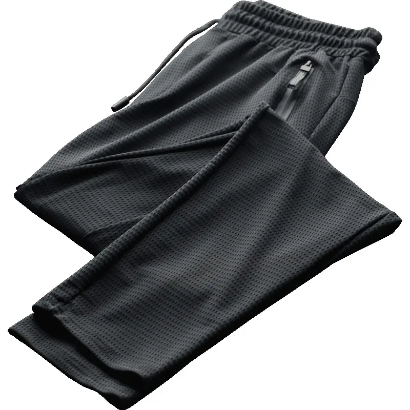 Men's Black Slim Fit Ankle Pants with Hollow Out Design - Image 5