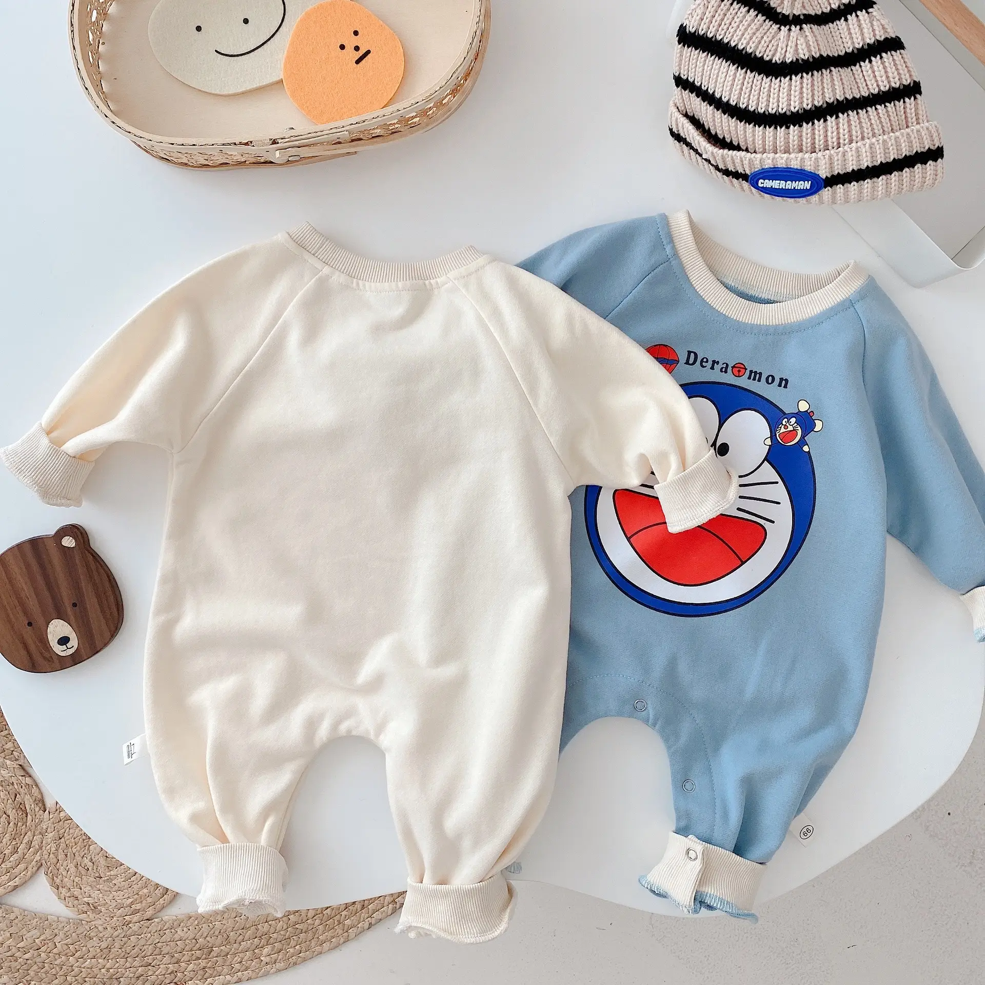 Baby Cartoon Jumpsuit 0-2Yr Cotton Cute Crawling Suit
