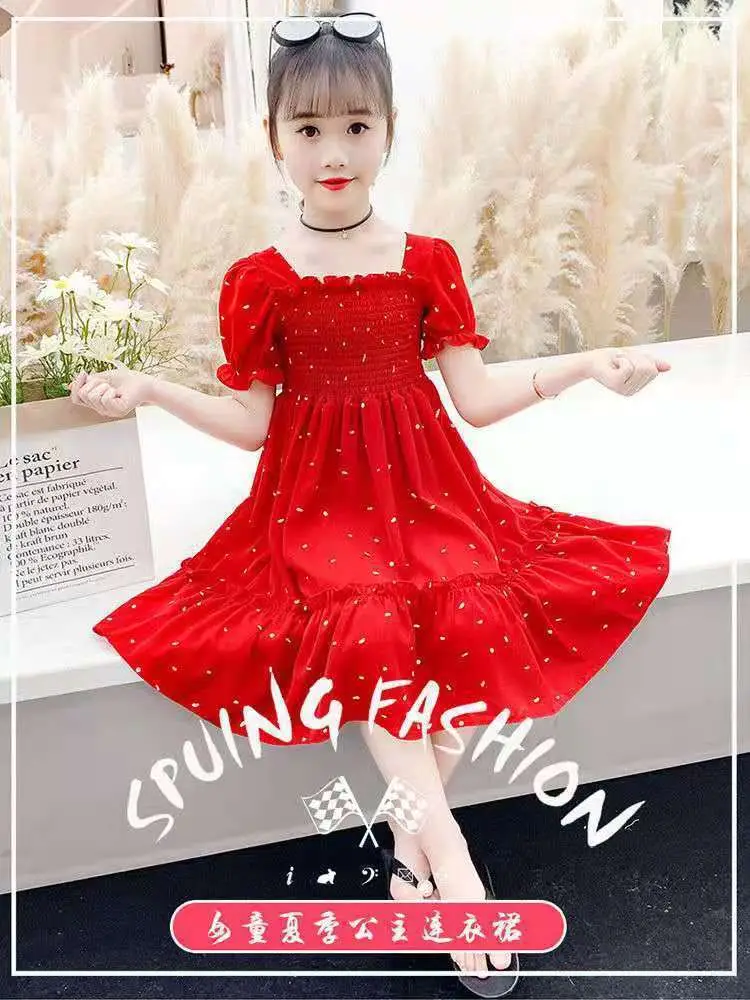 Girls Princess Dress Green Floral 2024 Medium to XL — feature 1