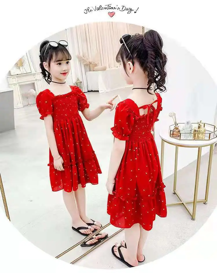 Girls Princess Dress Green Floral 2024 Medium to XL — feature 15