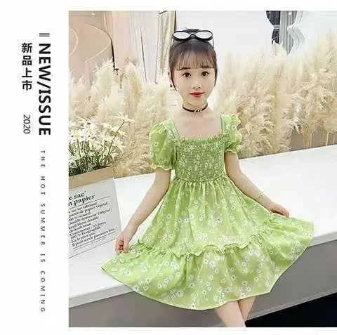 Girls Princess Dress Green Floral 2024 Medium to XL — feature 16