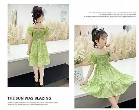 Girls Princess Dress Green Floral 2024 Medium to XL — feature 19