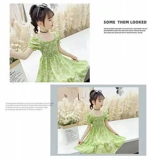 Girls Princess Dress Green Floral 2024 Medium to XL — feature 20