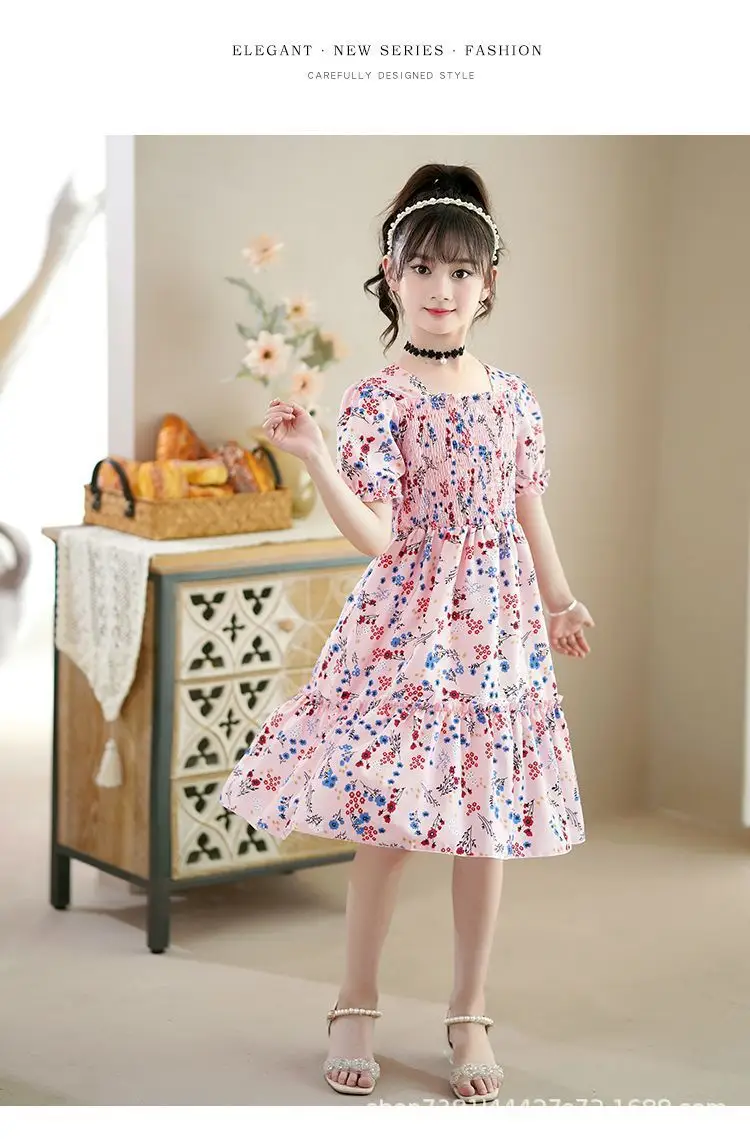 Girls Princess Dress Green Floral 2024 Medium to XL — feature 48