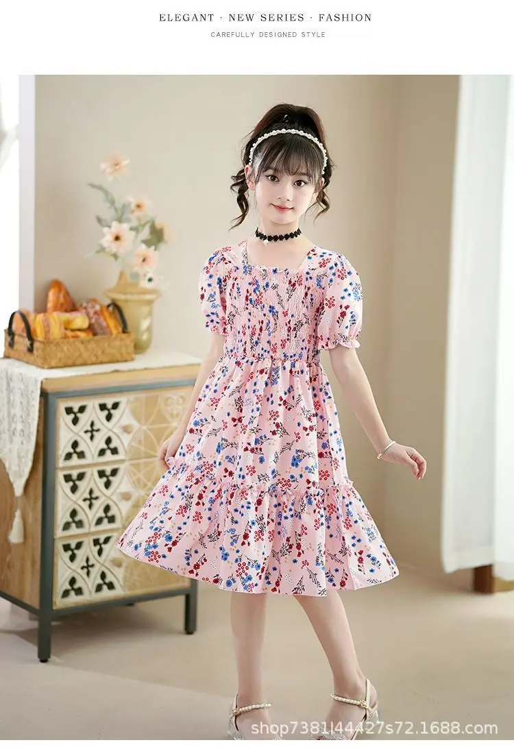 Girls Princess Dress Green Floral 2024 Medium to XL — feature 49