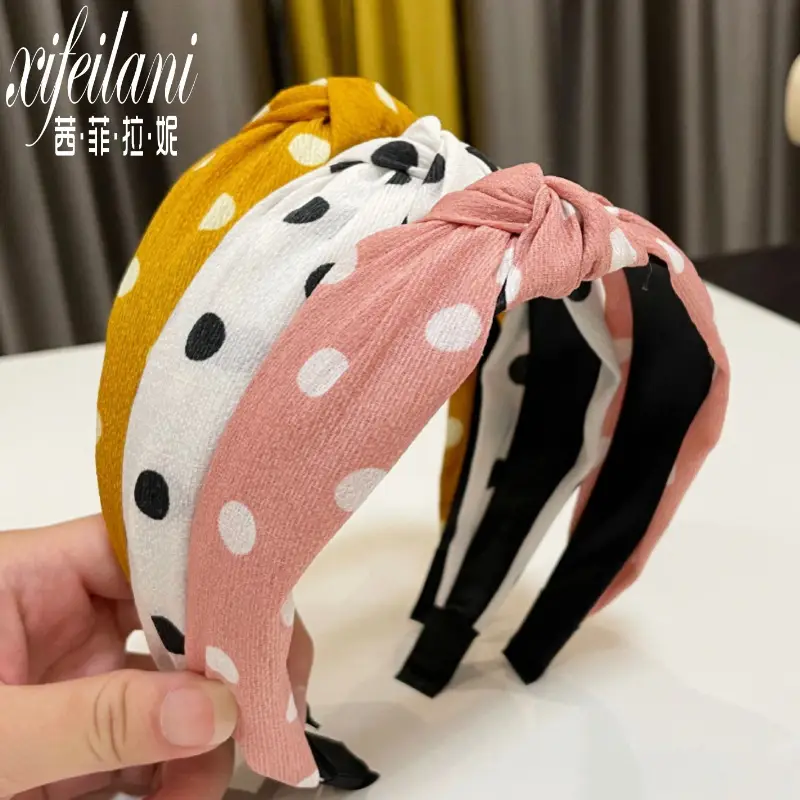 Pink Polka Dot Hair Hoop for Girls