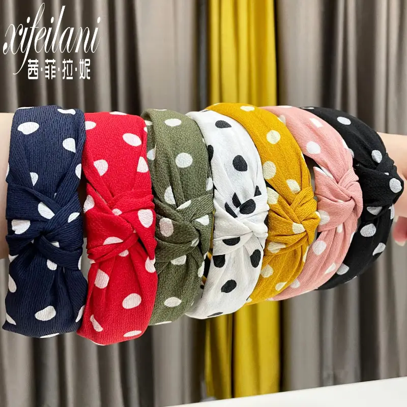 Pink Polka Dot Hair Hoop for Girls