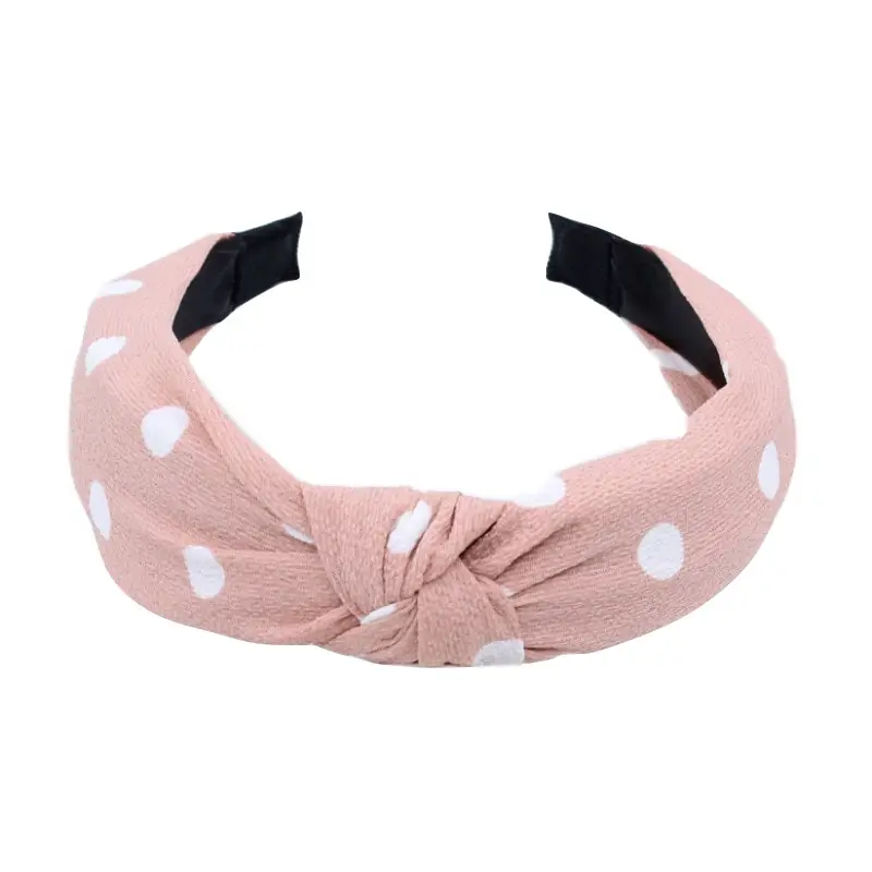 Pink Polka Dot Hair Hoop for Girls