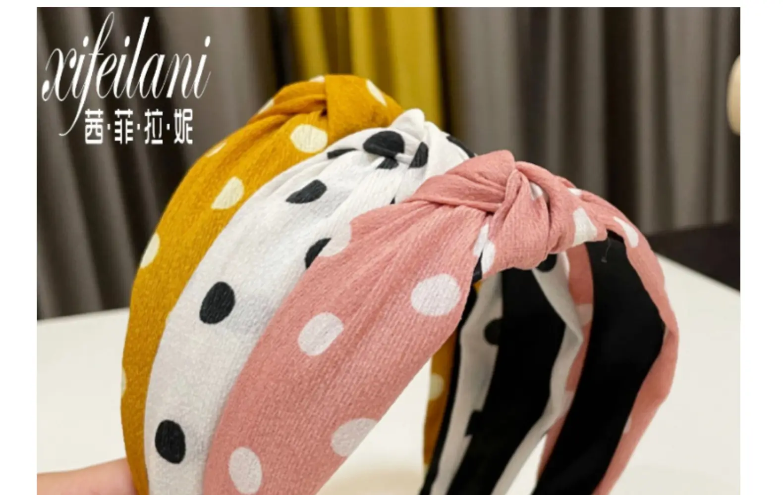 Pink Polka Dot Hair Hoop for Girls — feature 15