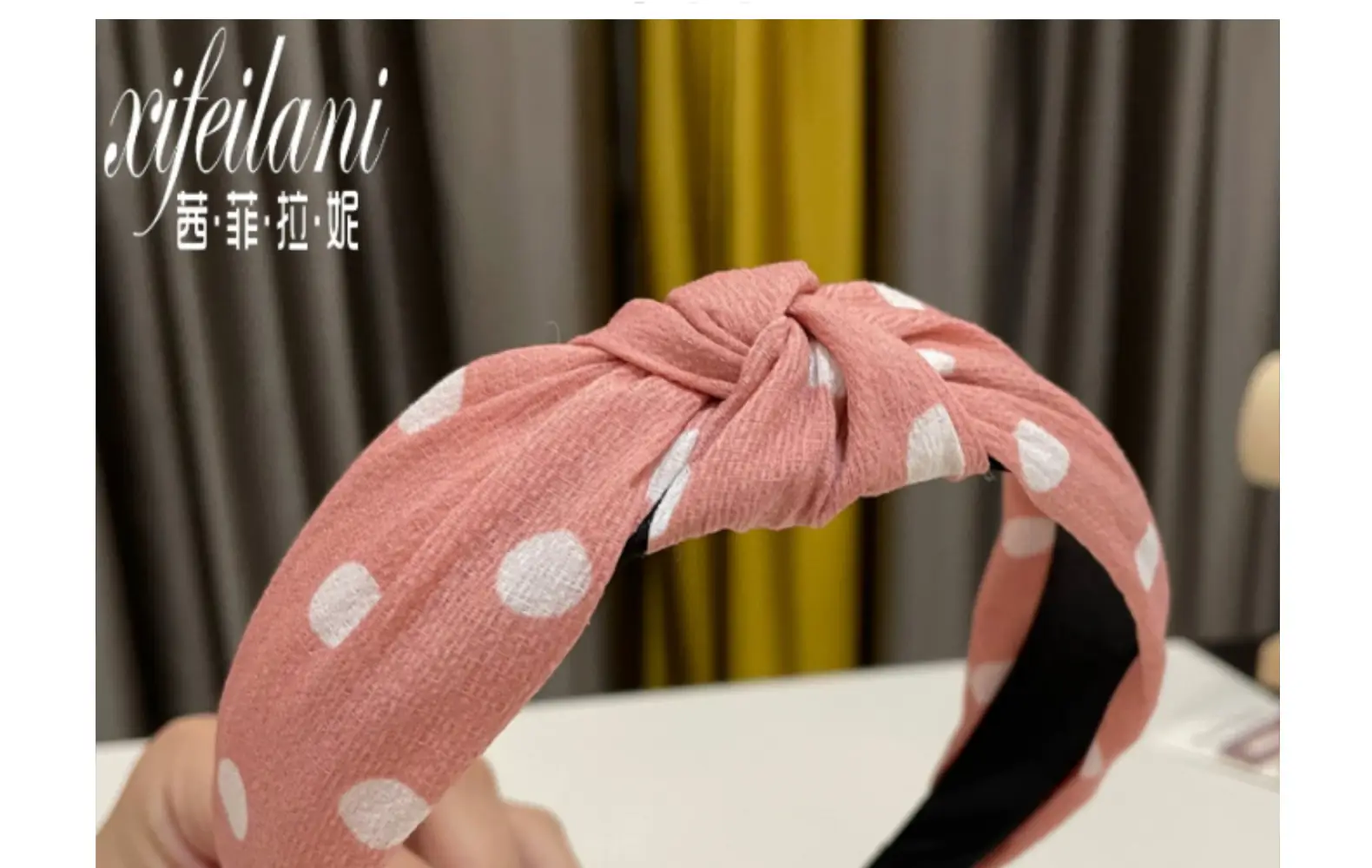 Pink Polka Dot Hair Hoop for Girls — feature 18
