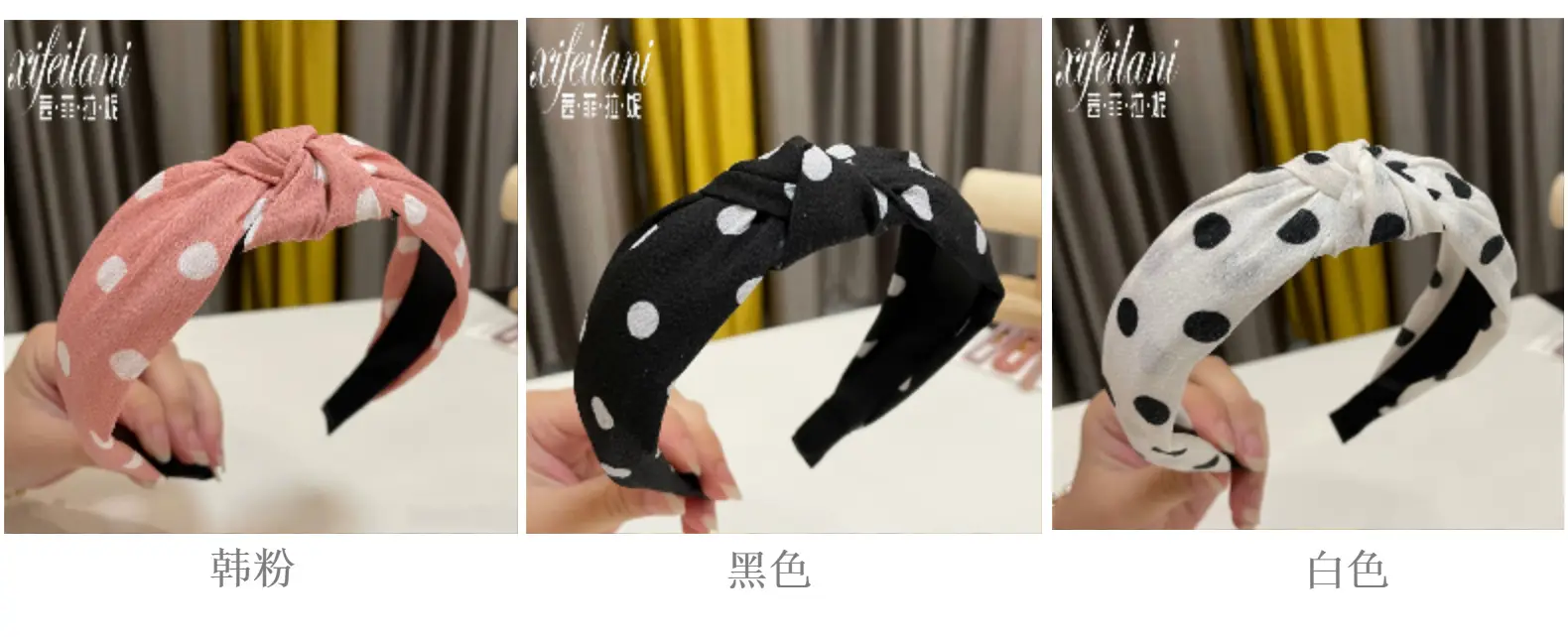 Pink Polka Dot Hair Hoop for Girls — feature 7