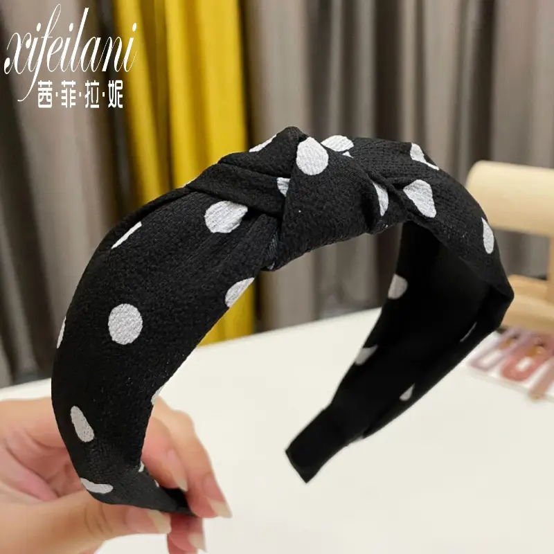 Pink Polka Dot Hair Hoop for Girls