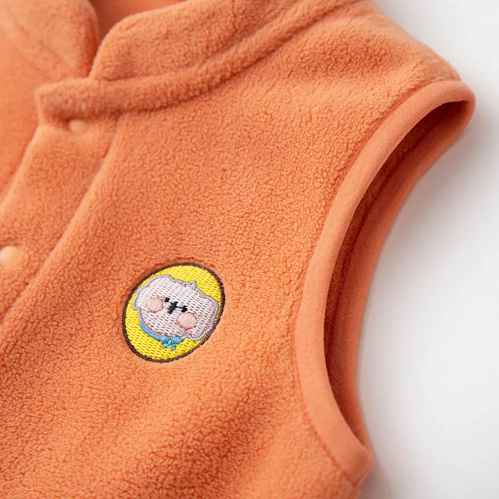 Orange Fleece Baby Vest for Boys Spring Newborn - Image 8