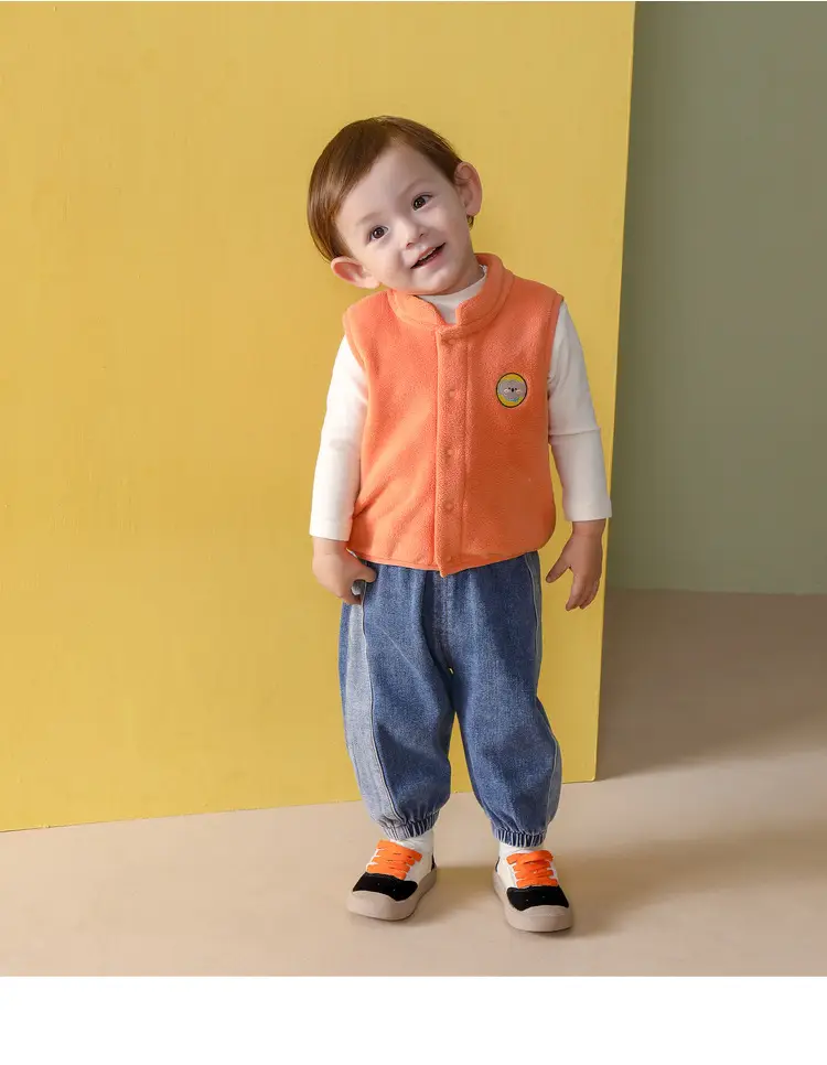 Orange Fleece Baby Vest for Boys Spring Newborn — feature 20