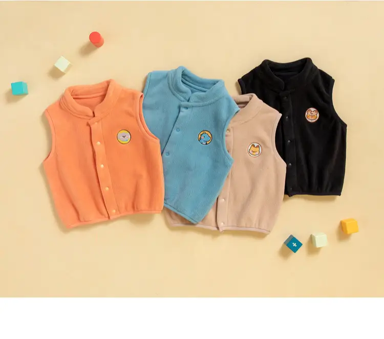 Orange Fleece Baby Vest for Boys Spring Newborn — feature 26
