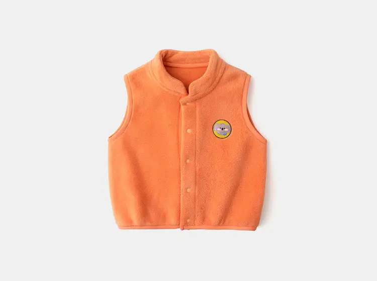 Orange Fleece Baby Vest for Boys Spring Newborn — feature 29