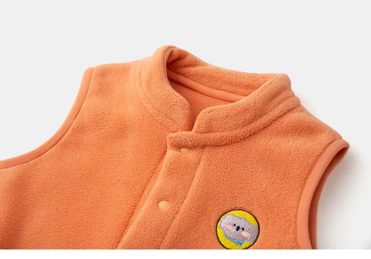 Orange Fleece Baby Vest for Boys Spring Newborn — feature 34