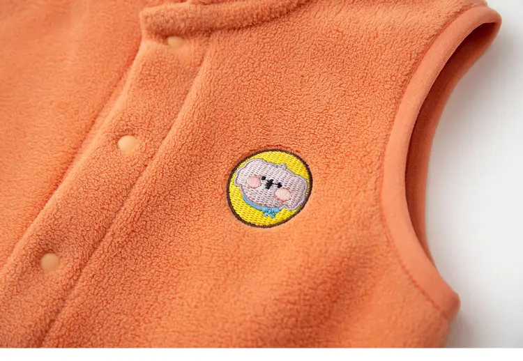 Orange Fleece Baby Vest for Boys Spring Newborn — feature 35