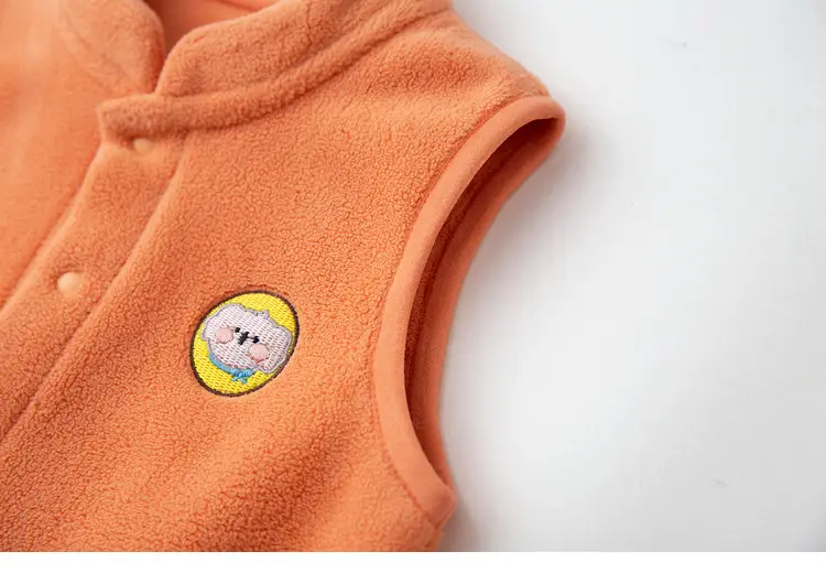 Orange Fleece Baby Vest for Boys Spring Newborn — feature 36