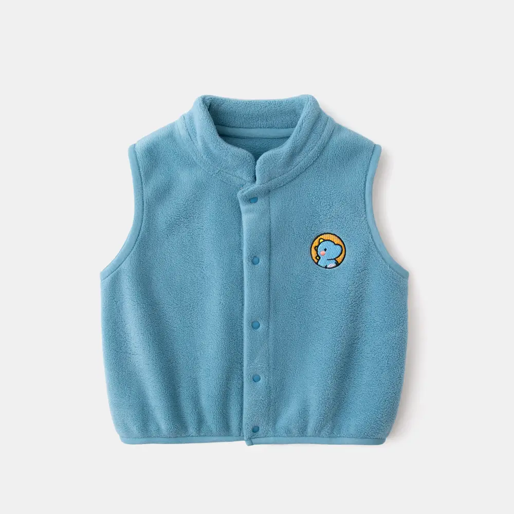 Orange Fleece Baby Vest for Boys Spring Newborn - Image 2