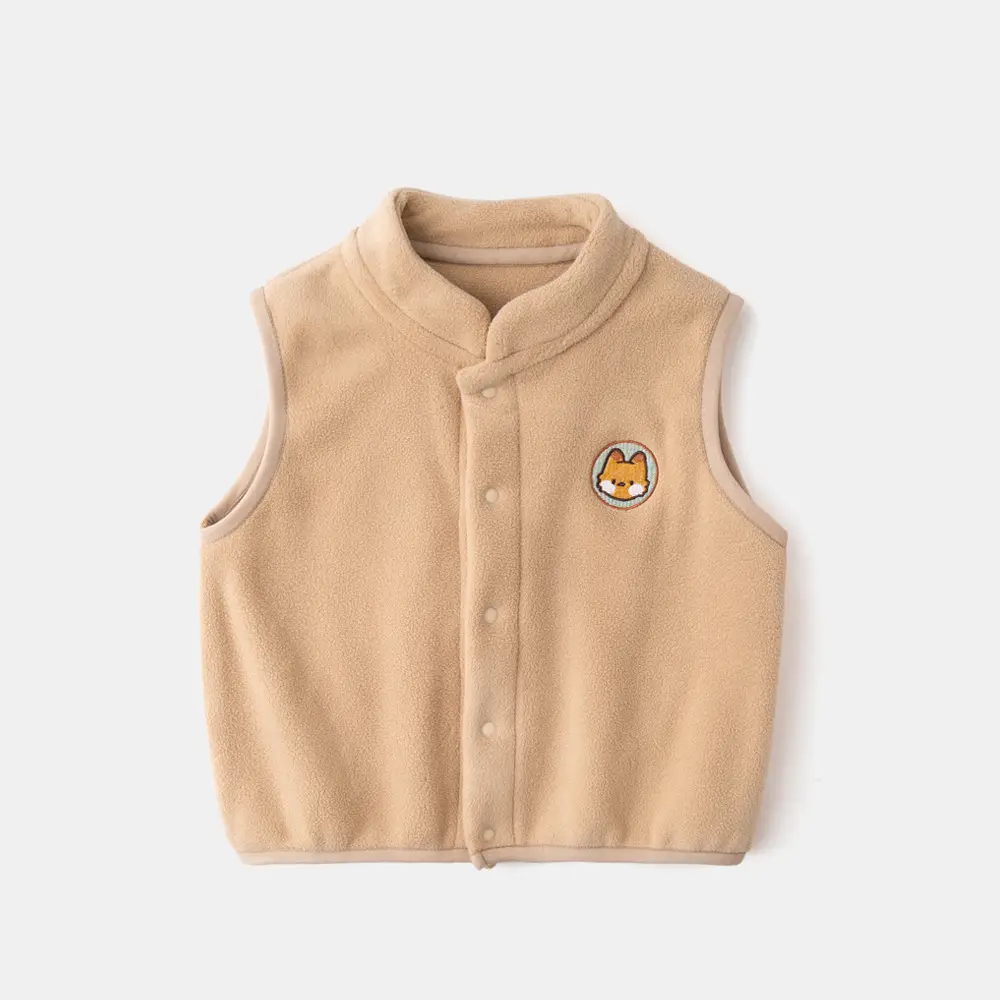 Orange Fleece Baby Vest for Boys Spring Newborn - Image 3