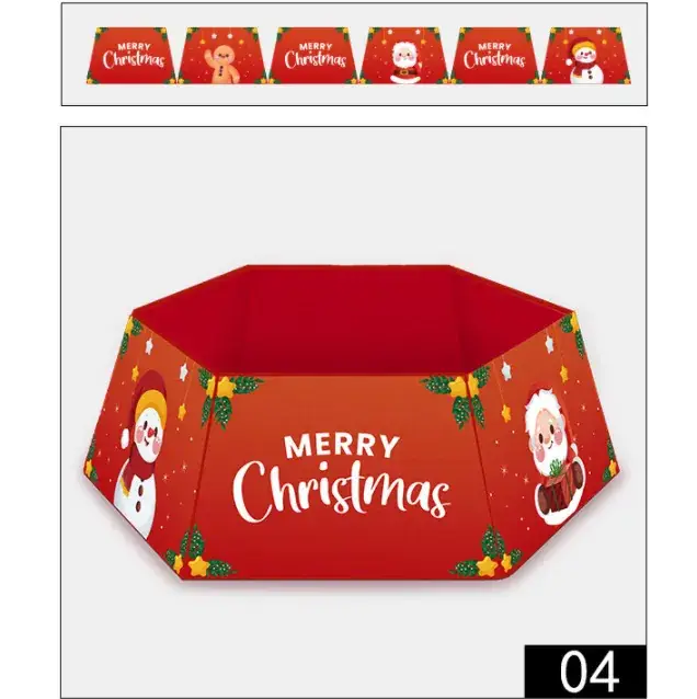 Hong Kong Love 2025 Christmas Tree Cover Red Checkered