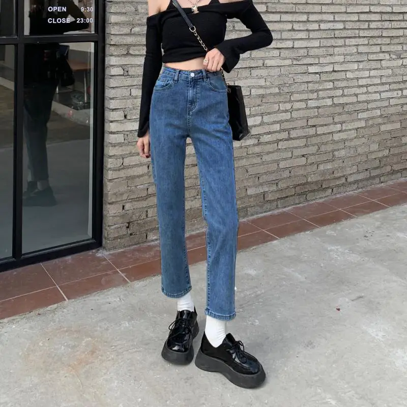 Women Wide Leg Slim Cropped Jeans Spring 2024