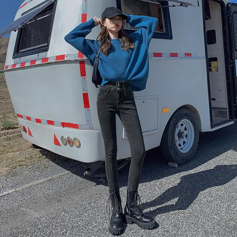 Women Wide Leg Slim Cropped Jeans Spring 2024