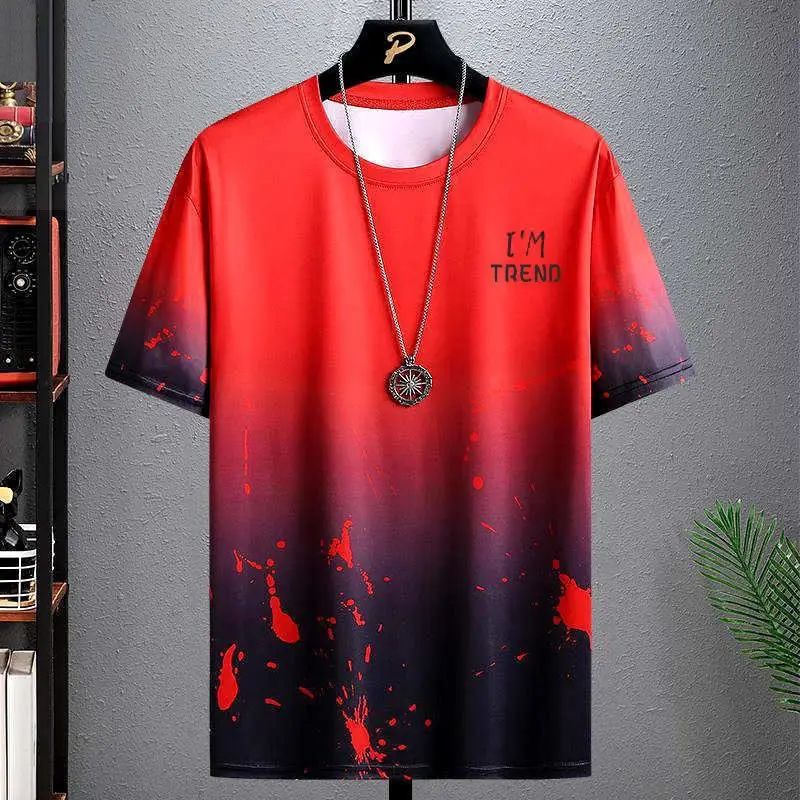Men's 2Pc Tie Dye Print Sports Suit Large