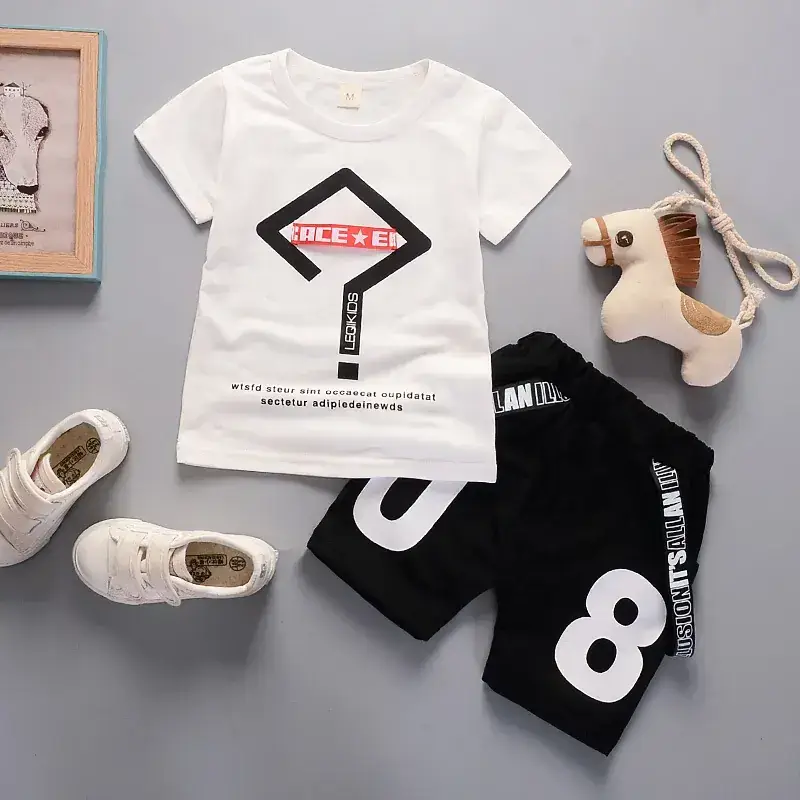 Cross-border children's clothing summer new children's clothing summer clothing boys baby infant children's suit short sleeve suit two-piece fashion