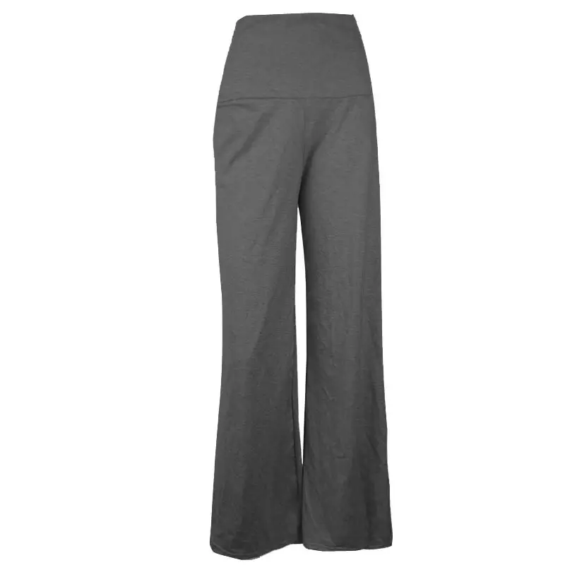 Wide Leg Pants Black Slimming Casual Flared - Image 3