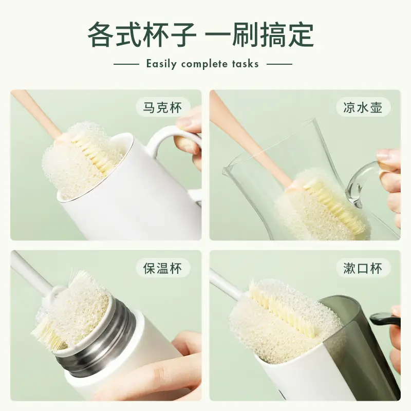 Removable Cup Brush for Hand Decontamination with Long Handle - Image 5