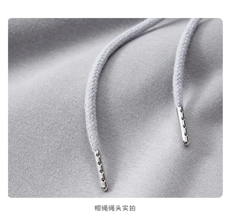 登爵男装秋冬厚款340g摇粒绒 oversize掉肩套头纯色