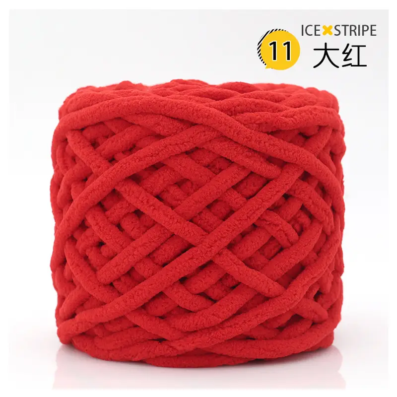 Ice strip line single strand thick wool woven blanket slippers line scarf hat scarf line cross-border factory wholesale