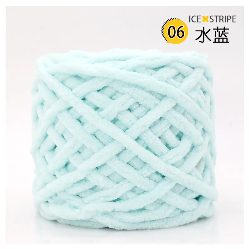 Ice strip line single strand thick wool woven blanket slippers line scarf hat scarf line cross-border factory wholesale