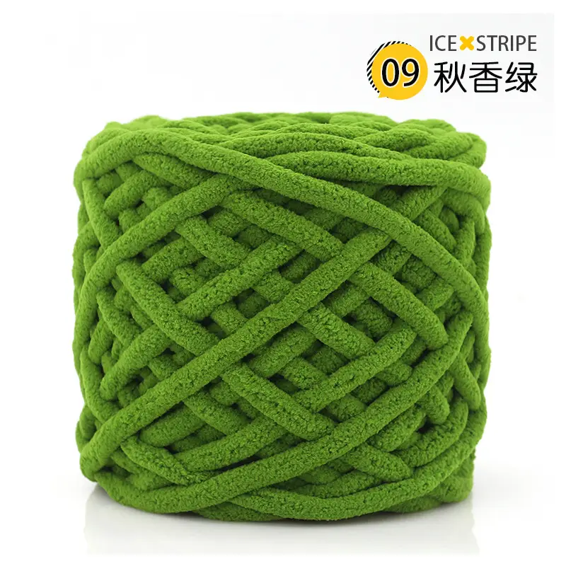 Ice strip line single strand thick wool woven blanket slippers line scarf hat scarf line cross-border factory wholesale