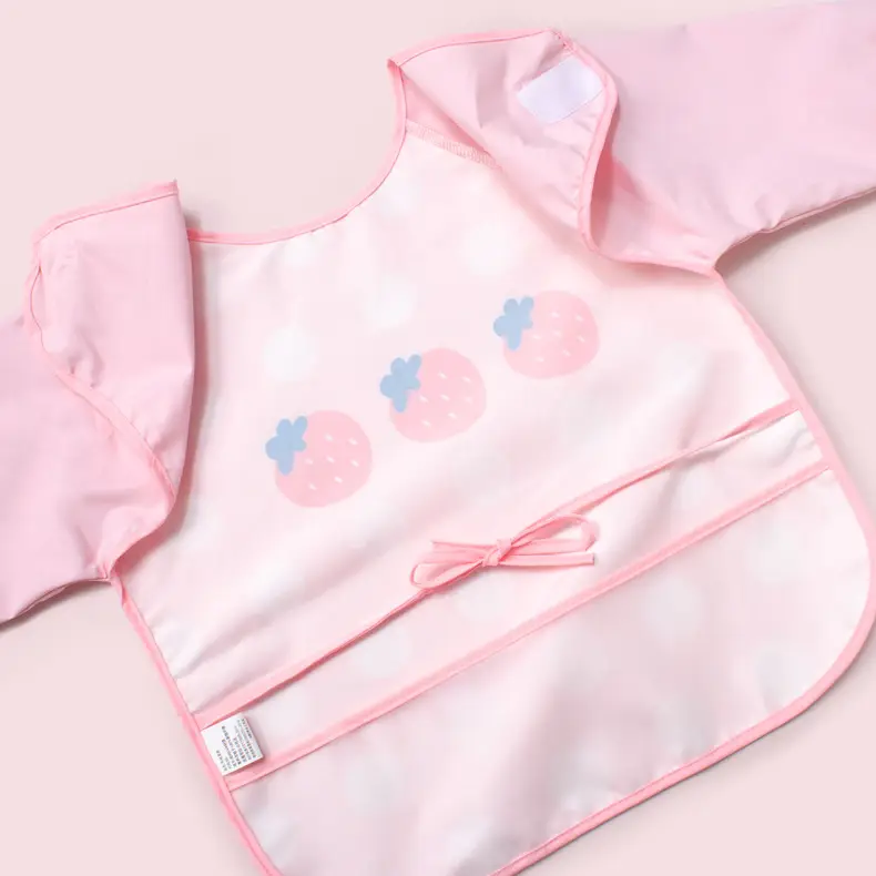 Pink Cherry Print Baby Flip Bib Anti-Dirty - Image 43