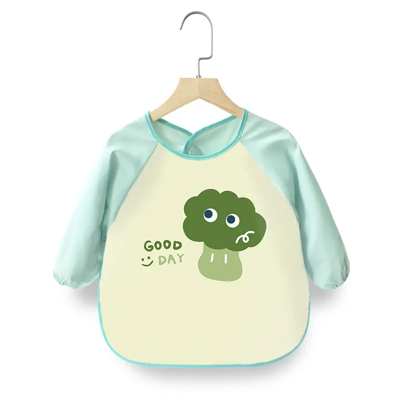 Pink Cherry Print Baby Flip Bib Anti-Dirty - Image 9