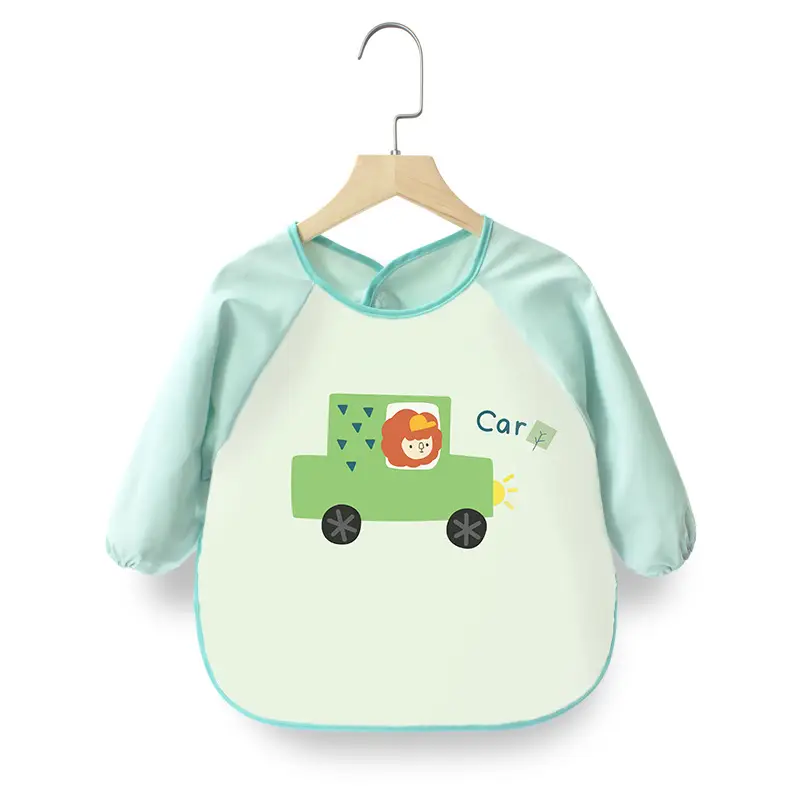 Pink Cherry Print Baby Flip Bib Anti-Dirty - Image 10