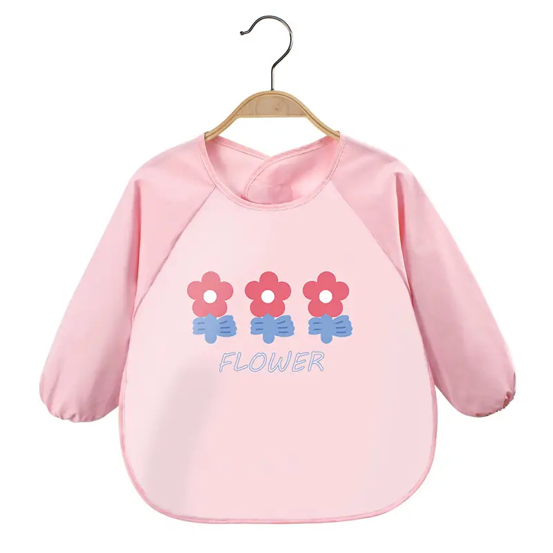 Pink Cherry Print Baby Flip Bib Anti-Dirty - Image 13