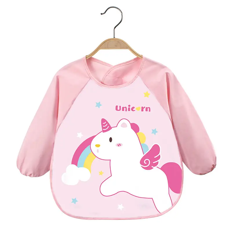 Pink Cherry Print Baby Flip Bib Anti-Dirty - Image 14