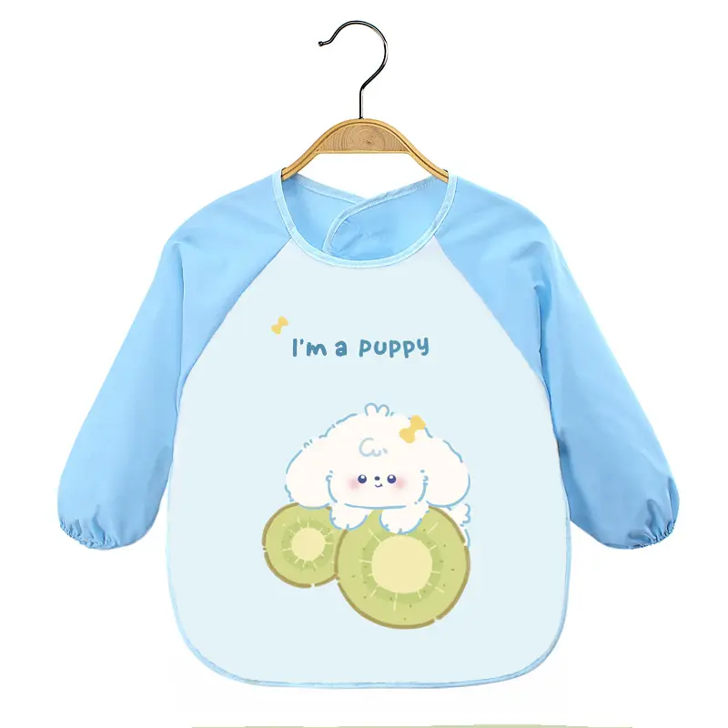 Pink Cherry Print Baby Flip Bib Anti-Dirty - Image 2