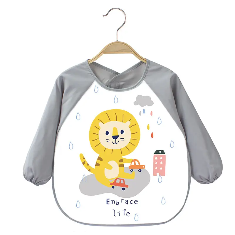 Pink Cherry Print Baby Flip Bib Anti-Dirty - Image 17