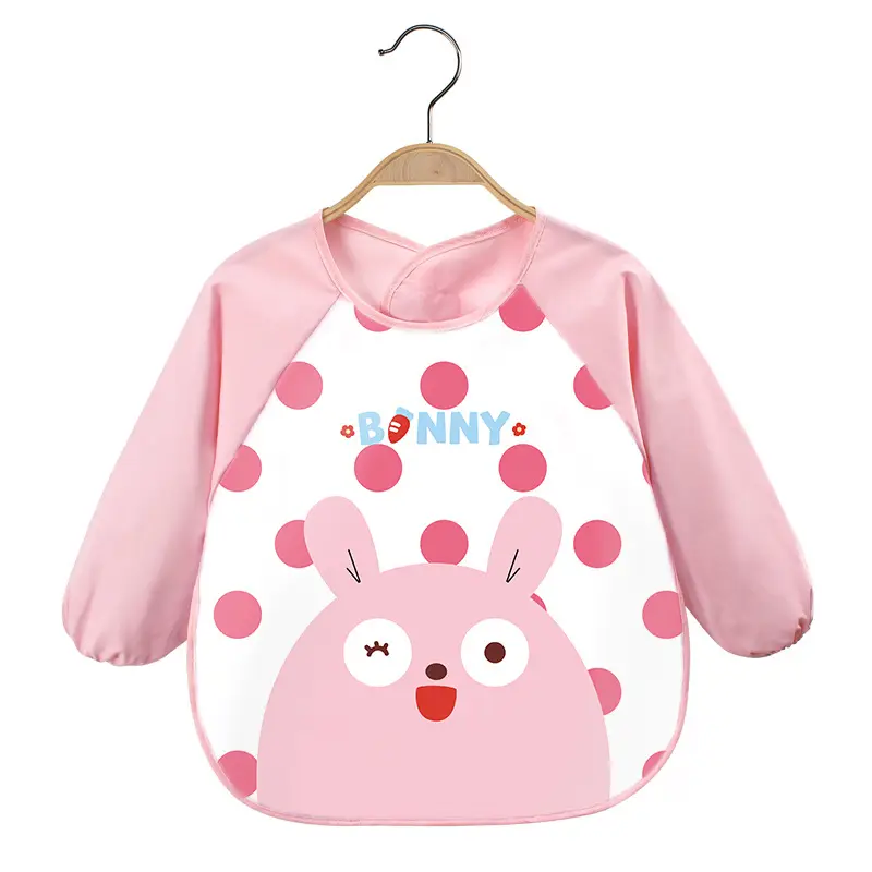 Pink Cherry Print Baby Flip Bib Anti-Dirty - Image 19