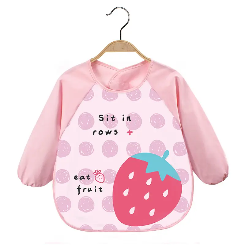 Pink Cherry Print Baby Flip Bib Anti-Dirty - Image 24