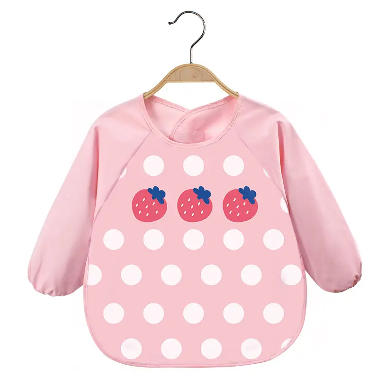 Pink Cherry Print Baby Flip Bib Anti-Dirty - Image 25