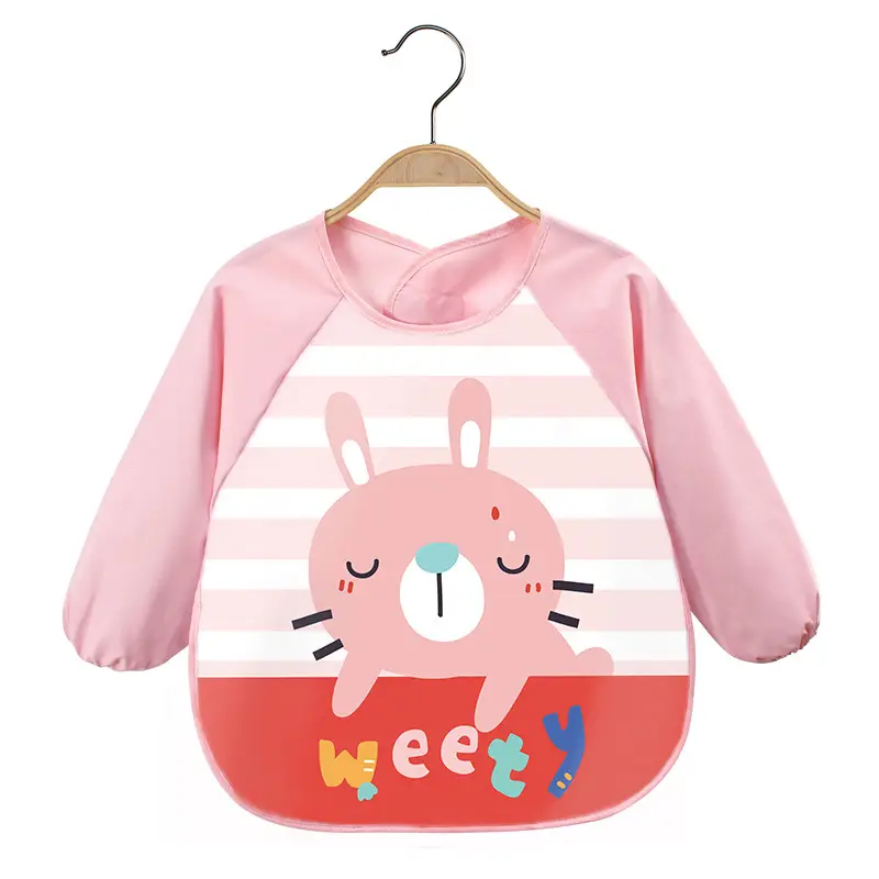 Pink Cherry Print Baby Flip Bib Anti-Dirty - Image 31